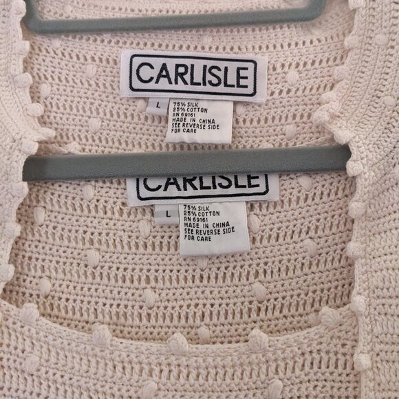 Vintage Carlisle crochet cardigan set silk blend - Picture 7 of 10